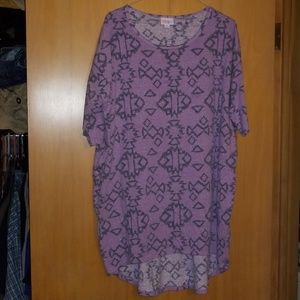 LuLa Roe Tunic Purple with Pattern M